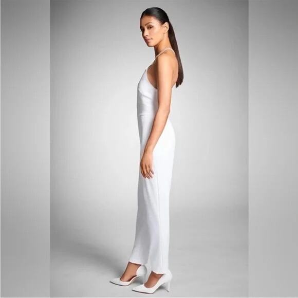 SACHIN & BABI ALEXA JUMPSUIT BEADED NECKLINE IN IVORY Sz:2 Ret$725 - Picture 4 of 6
